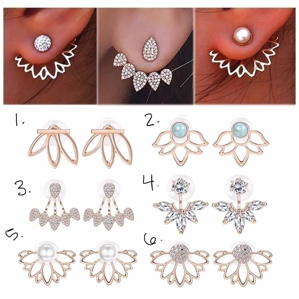 SALE💚 any 3 for $18 💚
Lotus Flower Stud Earrings Rose Gold - Picture 2 of 6